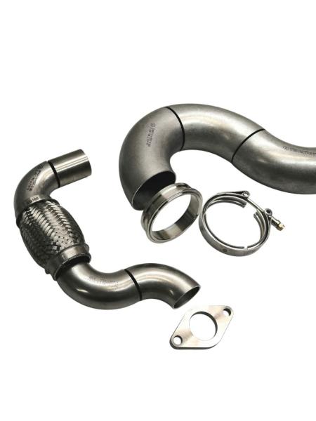 76mm Downpipe ,Bausatz mit V-Bandanbindung und 38mm Wastegate